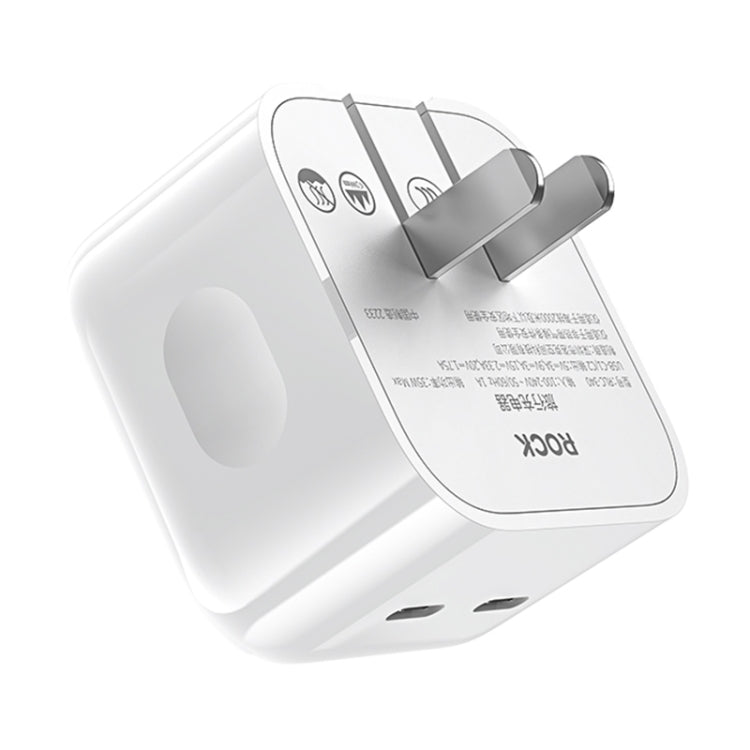 ROCK T58 35W Dual USB-C / Type-C Ports PD Charger, CN Plug, CN Plug