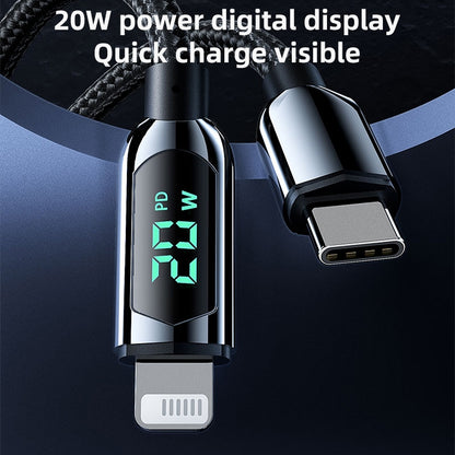 Mutural Li-CC002 1.2m 100W Digital Display USB-C / Type-C to Type-C Charging Data Cable����������...