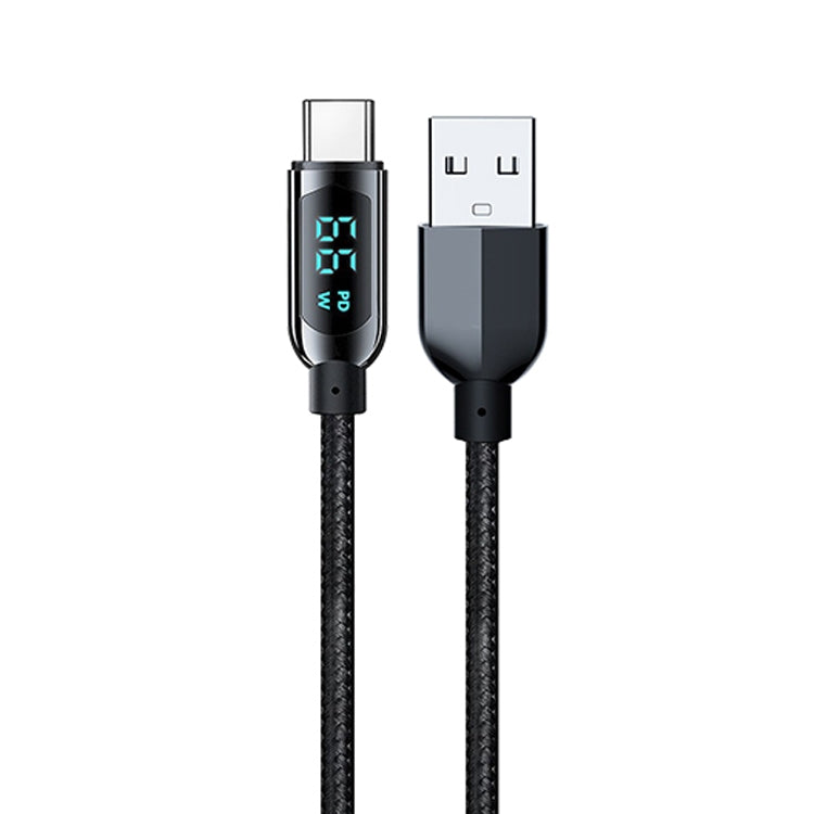 Mutural Li-CC003 1.2m 66W Digital Display USB to Type-C Charging Data Cable, USB to Type-C