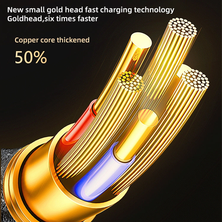 Mutural Li-CC007 1.2m 66W Transparent Digital Display USB to Type-C Charging Data Cable����������...