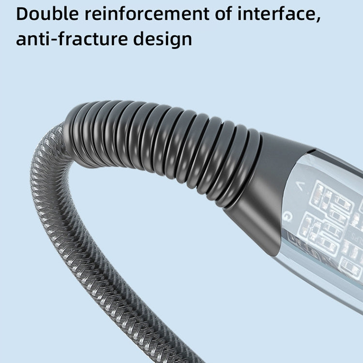 Mutural Li-CC009 1.2m 100W Transparent USB-C / Type-C to Type-C Charging Data Cable��������������...