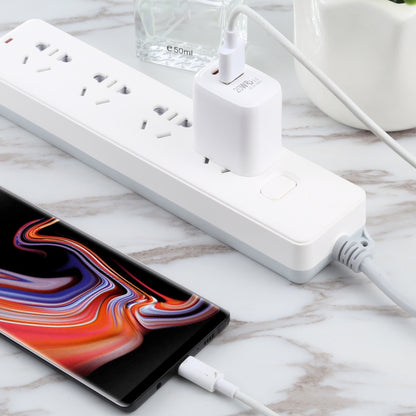 LZ-215A+C 20W QC 3.0 USB + PD 3.0 USB-C / Type-C Fast Charging Travel Charger, US Plug, US Plug