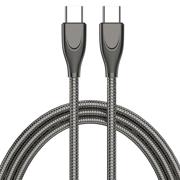 ADC-009 USB-C / Type-C to USB-C / Type-C Zinc Alloy Hose Fast Charging Data Cable, Cable Length: ...