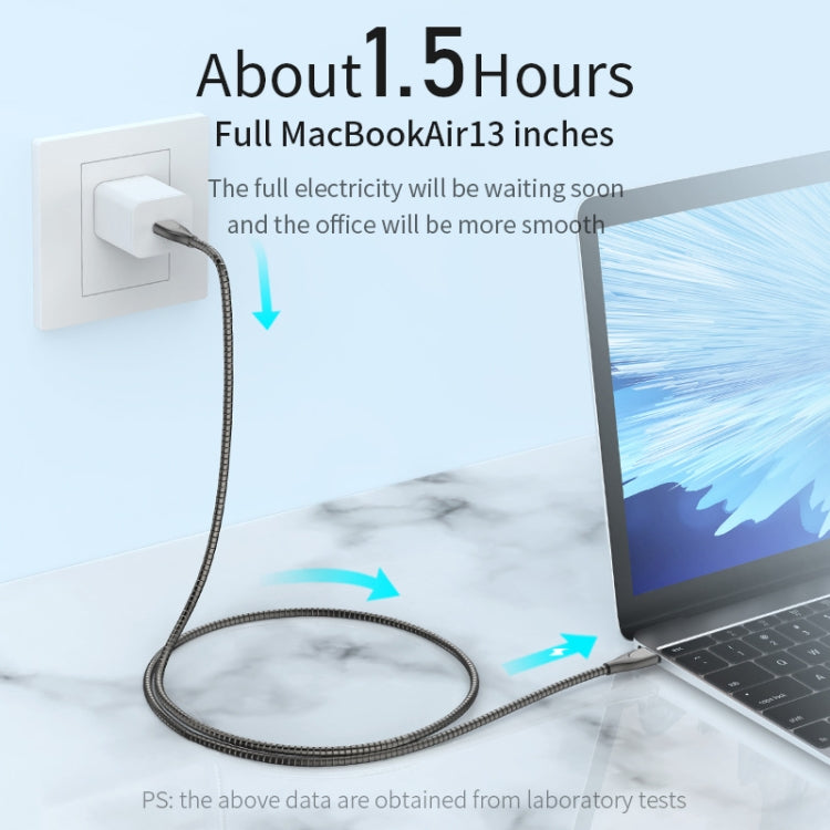 ADC-009 USB-C / Type-C to USB-C / Type-C Zinc Alloy Hose Fast Charging Data Cable, Cable Length: ...