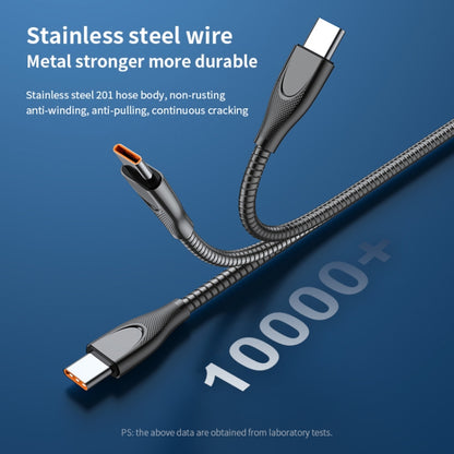 ADC-009 USB-C / Type-C to USB-C / Type-C Zinc Alloy Hose Fast Charging Data Cable, Cable Length: ...