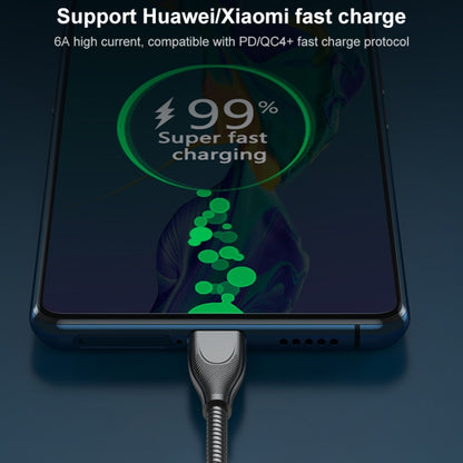 ADC-009 USB-C / Type-C to USB-C / Type-C Zinc Alloy Hose Fast Charging Data Cable, Cable Length: ...