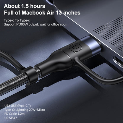 USB + Type-C toType-C + 8 Pin + Micro Fast Charging Cable