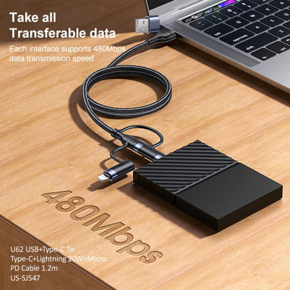 USB + Type-C toType-C + 8 Pin + Micro Fast Charging Cable