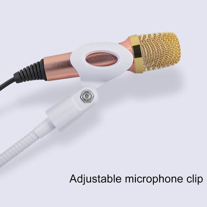 for Studio Recording, Live Broadcast, Live Show, KTV, etc., Microphone Clip+Phone Holder（White）