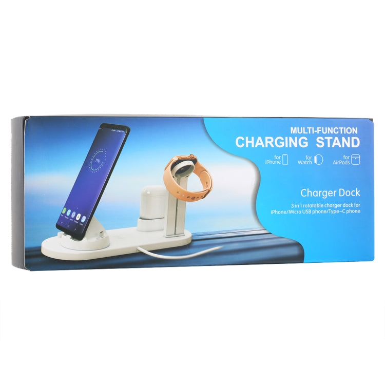 HQ-UD15 Rotatable Wireless Charging Base with Stand for Phones / iWatches / AirPods (Silver)�����...