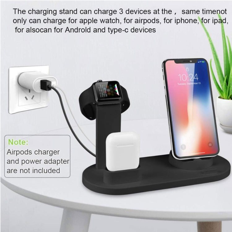 HQ-UD15 Rotatable Wireless Charging Base with Stand for Phones / iWatches / AirPods (Silver)�����...