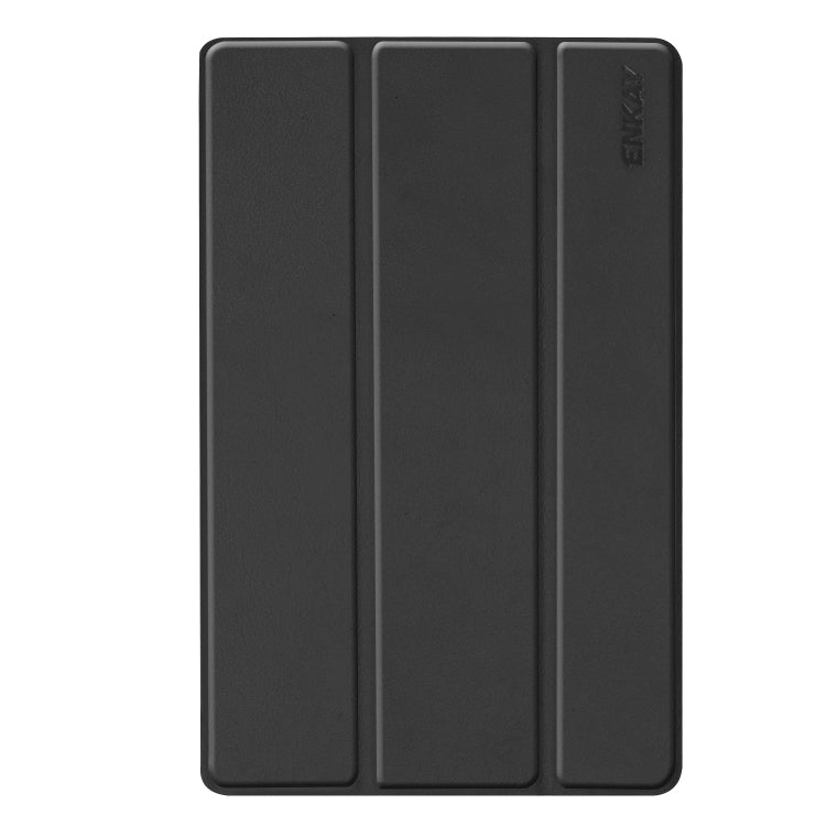 ENKAY High Quality PU Leather + Plastic Bottom Case with Three-folding Holder for Samsung Galaxy ...