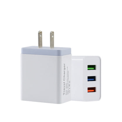 2A 3USB Mobile Phone Travel Charger US PLug, black, gray, red, orange, blue