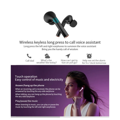 Earphone LED Display Waterproof Headset Noise Earbuds