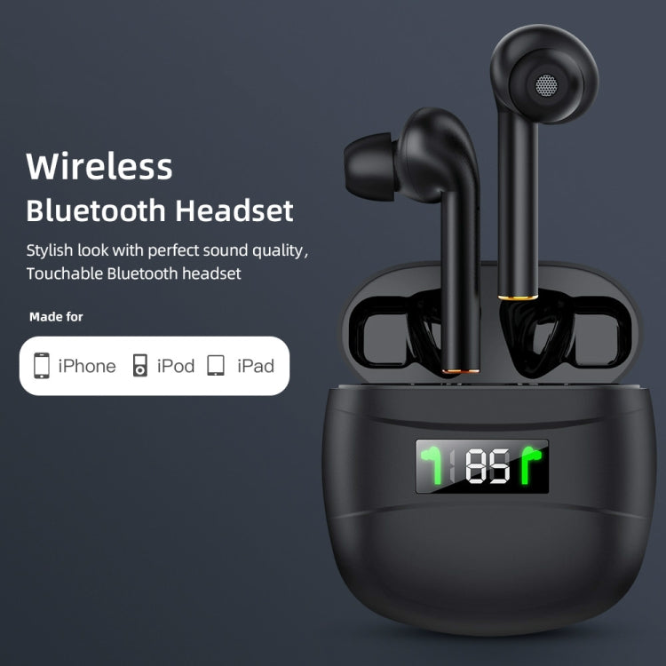 Earphone LED Display Waterproof Headset Noise Earbuds