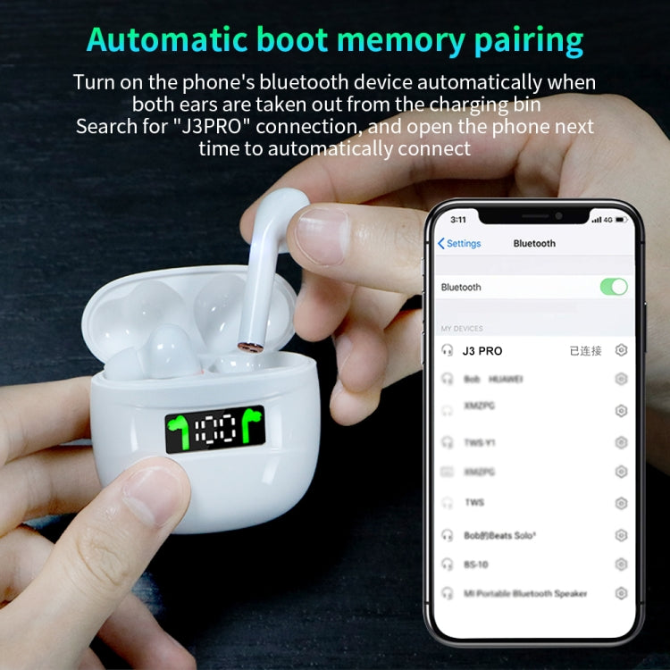 Earphone LED Display Waterproof Headset Noise Earbuds