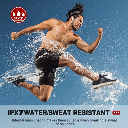 Earphone LED Display Waterproof Headset Noise Earbuds