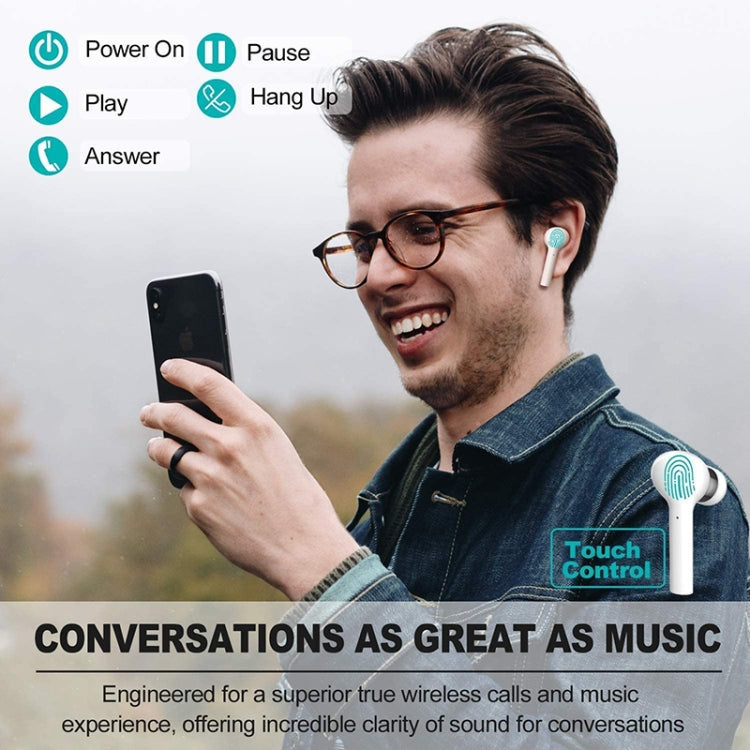 Earphone LED Display Waterproof Headset Noise Earbuds