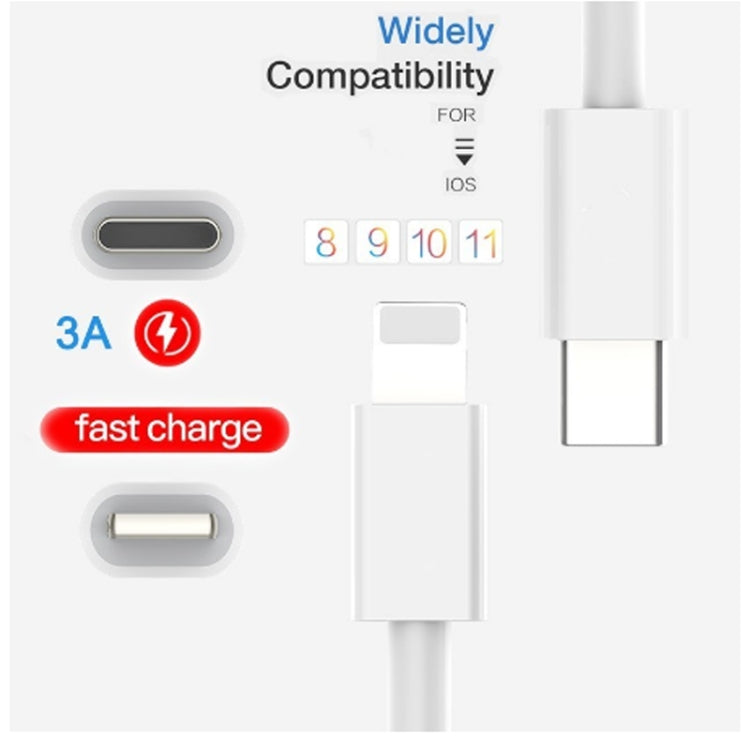 PD 18W USB-C / Type-C to 8 Pin Flash Charging Data Cable for iPhone X / 11 / 11 Pro / 11 Pro Max ...