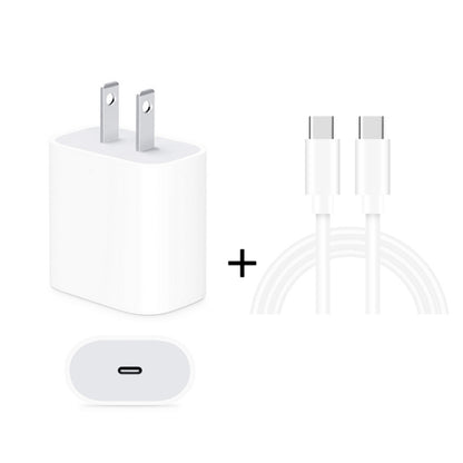2 in 1 Single USB-C / Type-C Port Travel Charger + 3A PD 3.0 USB-C / Type-C to USB-C / Type-C Fas...