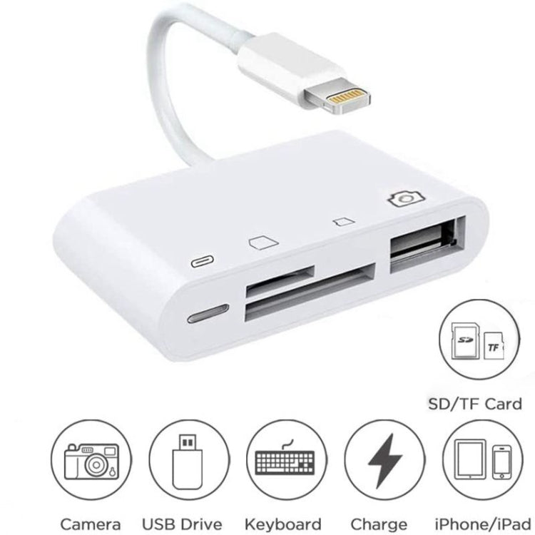 4 in 1 SD TF USB to lightning camera reader adapter   IOS 13