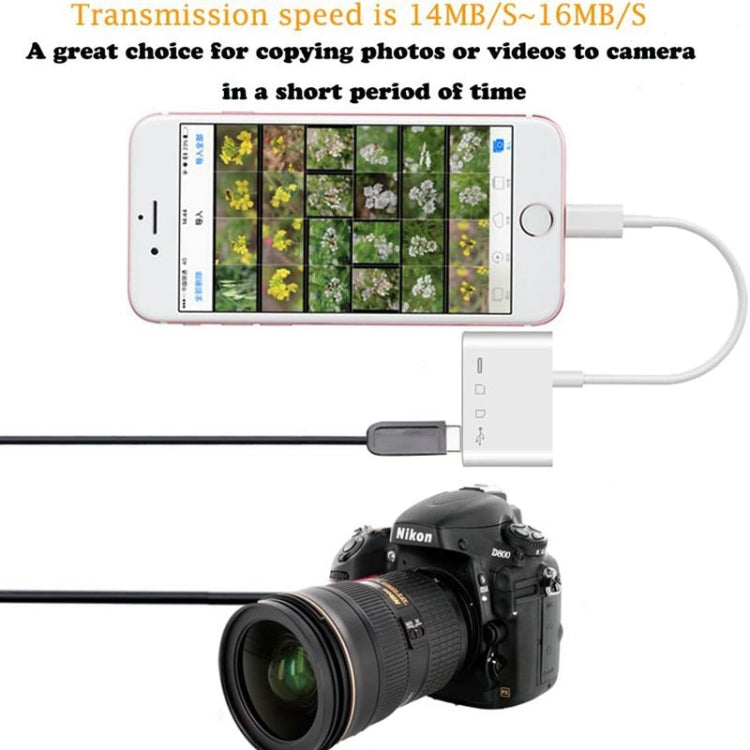 4 in 1 SD TF USB to lightning camera reader adapter   IOS 13