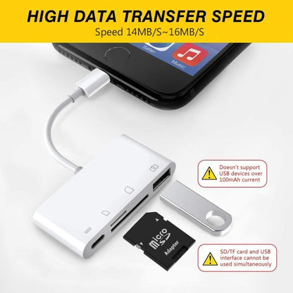 4 in 1 SD TF USB to lightning camera reader adapter   IOS 13