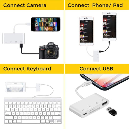4 in 1 SD TF USB to lightning camera reader adapter   IOS 13