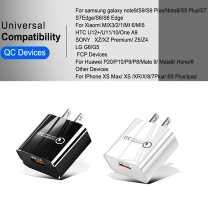 Mini QC3.0 USB 18W Mobile Phone Tablet Universal Fast Charger, US Plug, US Plug
