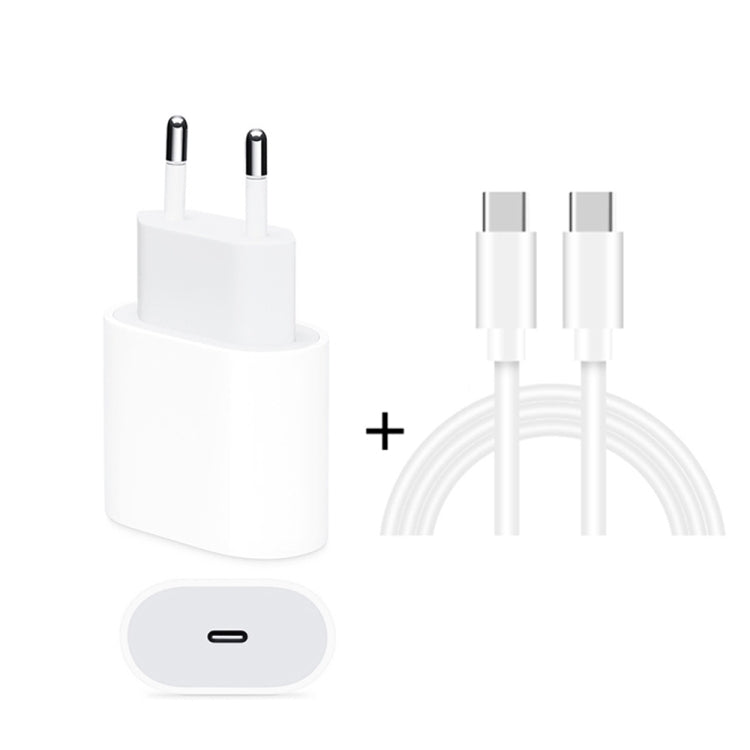 2 in 1 PD 20W Single USB-C / Type-C Port Travel Charger + 3A PD3.0 USB-C / Type-C to USB-C / Type...