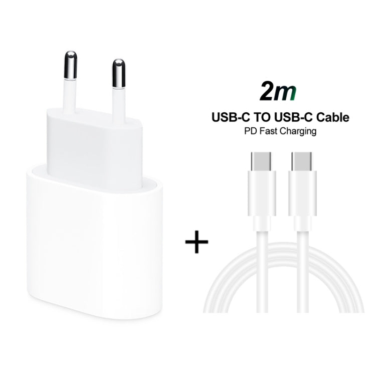 2 in 1 PD 20W Single USB-C / Type-C Port Travel Charger + 3A PD3.0 USB-C / Type-C to USB-C / Type...