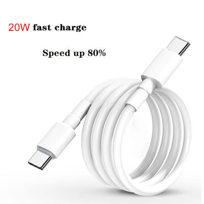2 in 1 PD 20W Single USB-C / Type-C Port Travel Charger + 3A PD3.0 USB-C / Type-C to USB-C / Type...