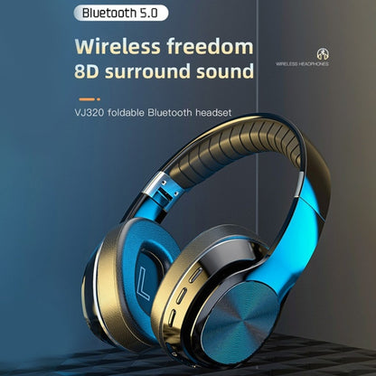VJ320 Bluetooth 5.0 Head-mounted Foldable Wireless Headphones Support TF Card with Mic, VJ320 Bla...