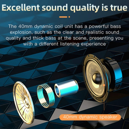 VJ320 Bluetooth 5.0 Head-mounted Foldable Wireless Headphones Support TF Card with Mic, VJ320 Bla...