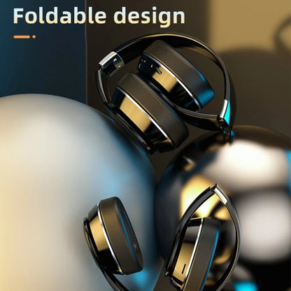 VJ320 Bluetooth 5.0 Head-mounted Foldable Wireless Headphones Support TF Card with Mic, VJ320 Bla...