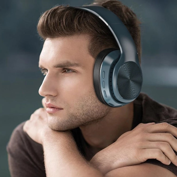 VJ320 Bluetooth 5.0 Head-mounted Foldable Wireless Headphones Support TF Card with Mic, VJ320 Bla...
