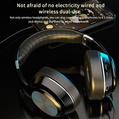 VJ320 Bluetooth 5.0 Head-mounted Foldable Wireless Headphones Support TF Card with Mic, VJ320 Bla...