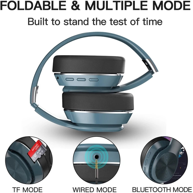 VJ320 Bluetooth 5.0 Head-mounted Foldable Wireless Headphones Support TF Card with Mic, VJ320 Bla...