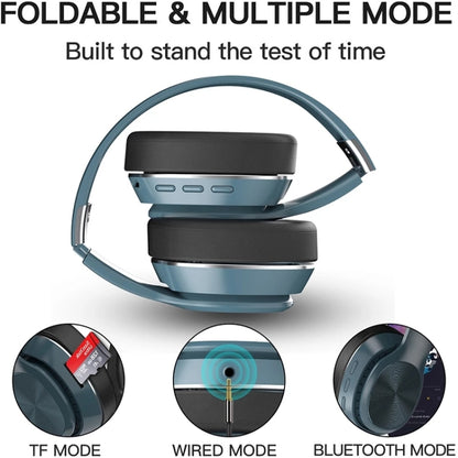 VJ320 Bluetooth 5.0 Head-mounted Foldable Wireless Headphones Support TF Card with Mic, VJ320 Bla...