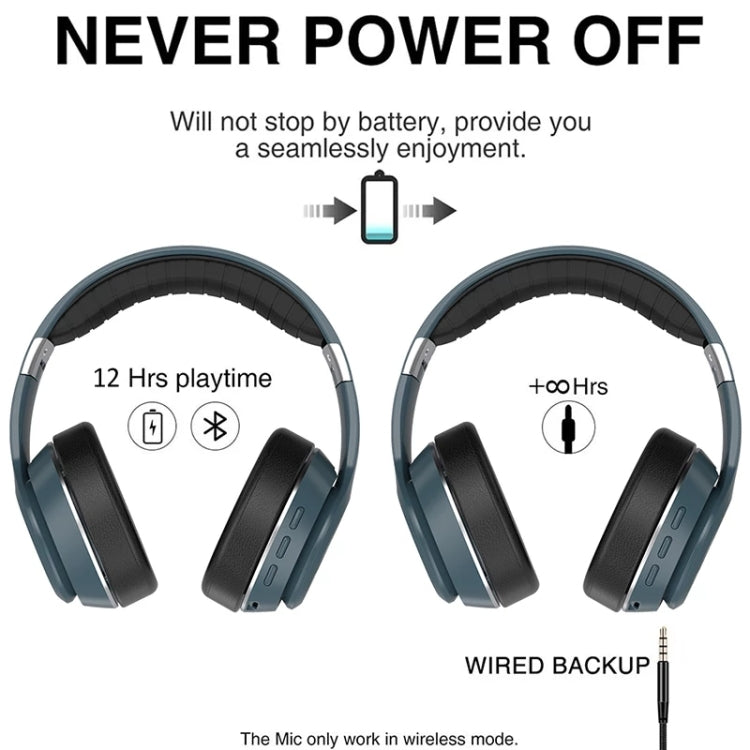 VJ320 Bluetooth 5.0 Head-mounted Foldable Wireless Headphones Support TF Card with Mic, VJ320 Bla...