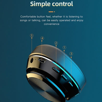 VJ320 Bluetooth 5.0 Head-mounted Foldable Wireless Headphones Support TF Card with Mic, VJ320 Bla...