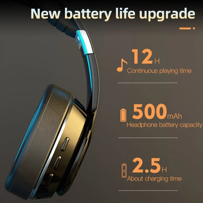 VJ320 Bluetooth 5.0 Head-mounted Foldable Wireless Headphones Support TF Card with Mic, VJ320 Bla...