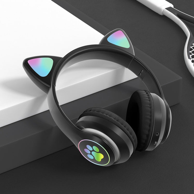 Dual Connection RGB Cat Ear Headphones Support TF Card