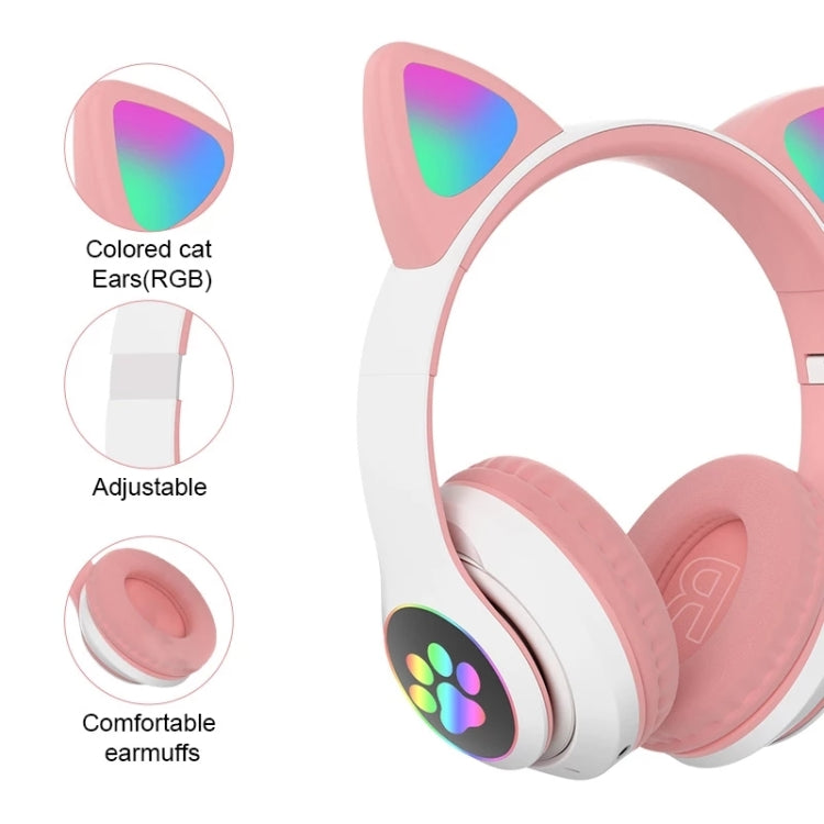 Dual Connection RGB Cat Ear Headphones Support TF Card