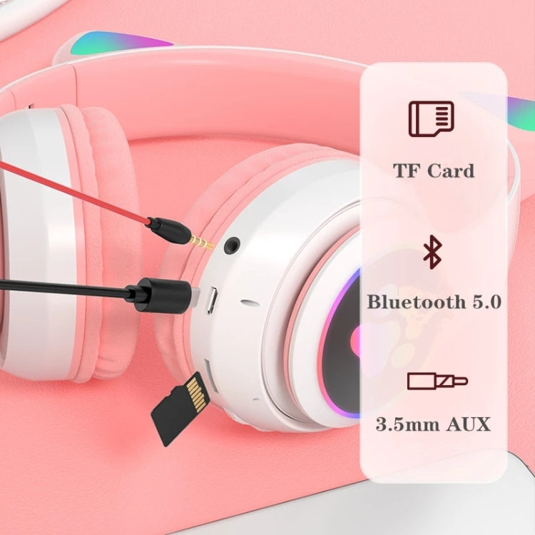 Dual Connection RGB Cat Ear Headphones Support TF Card