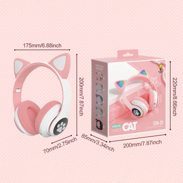 Dual Connection RGB Cat Ear Headphones Support TF Card