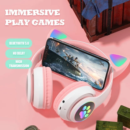 Dual Connection RGB Cat Ear Headphones Support TF Card