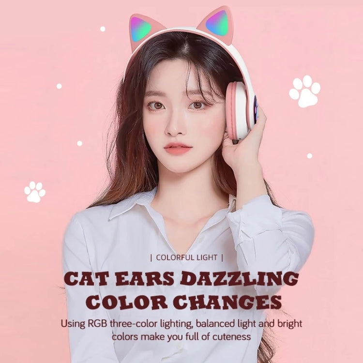Dual Connection RGB Cat Ear Headphones Support TF Card