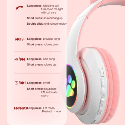 Dual Connection RGB Cat Ear Headphones Support TF Card
