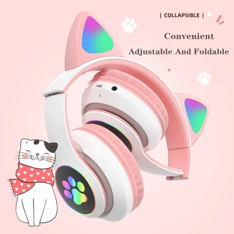 Dual Connection RGB Cat Ear Headphones Support TF Card